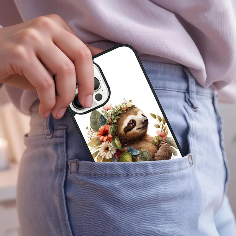 Cute Sloth Animals Phone Case For iPhone 17 Air 15 16e 14 13 Pro Max Coque 12 11 Pro Max PLUS cover