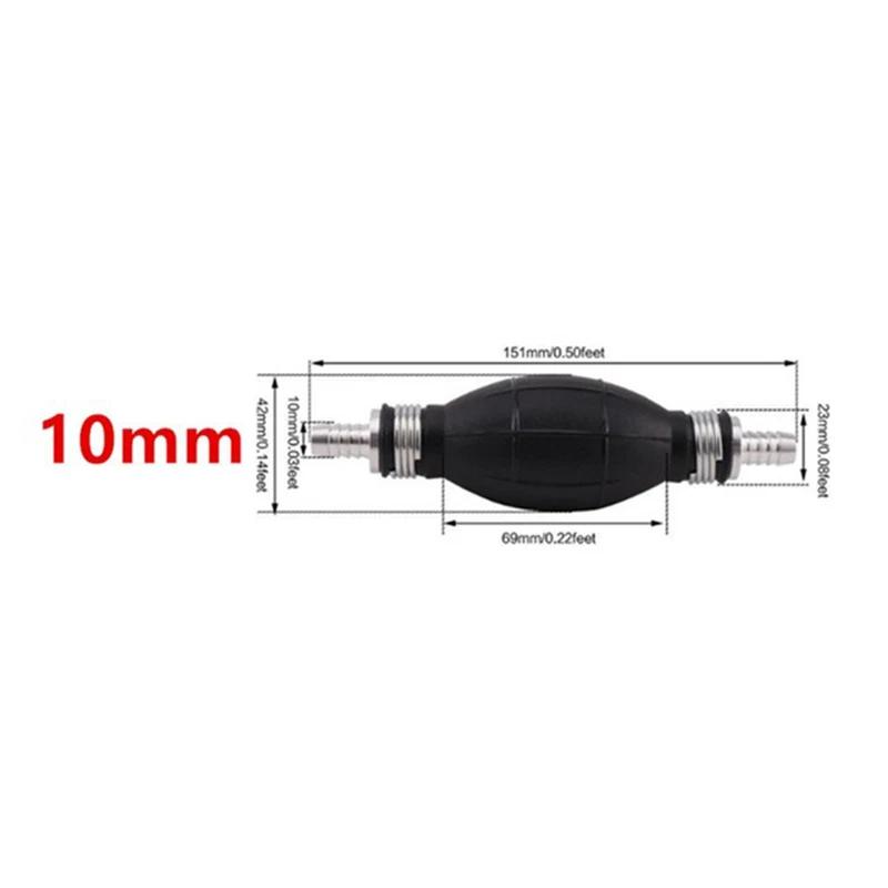 6/8/10/12mm Hand Fuel Pump Line Rubber Aluminum Fuel Pump Primer Bulb For Car Boat Marine Outboard Diesel Oil Transfer Petrol
