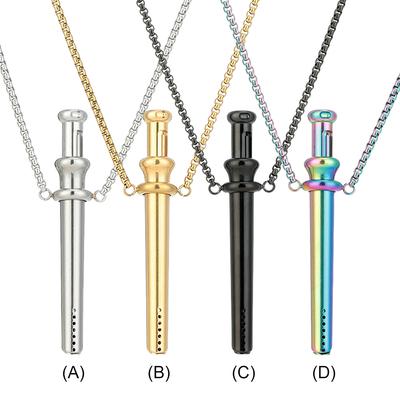 Breathing Resistance Whistle Necklace Stainless Steel Anxiety Breathing Necklace Mindful Breathing Necklace Meditation Jewelry