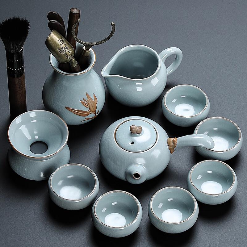 Lainuo Ru Kiln 10-Piece Tea Set