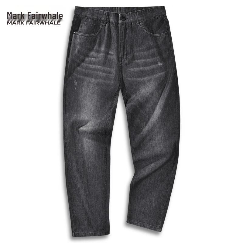 Mark Fairwhale Men s Elastic Washed Straight-Leg Jeans 33