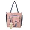 Large-capacity student tutoring bag New women's bag Sweet contrasting color shoulder messenger bag