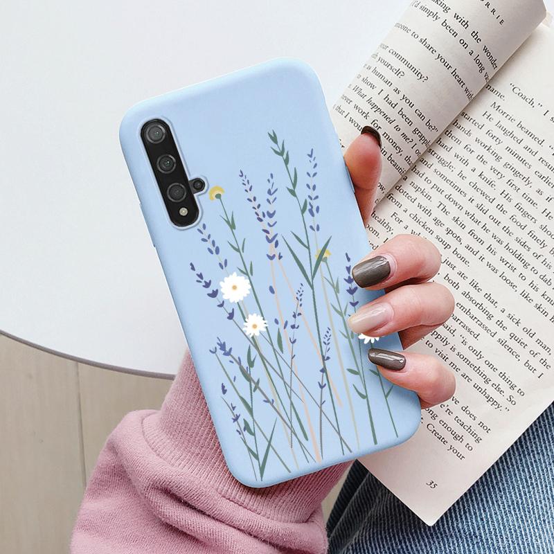 Flowers Funda For Huawei Nova 5T Capa NOVA5T 5 T Phone Case Soft Silicone Cute Cat Bear Back Cover For Nova5 T Coque Bag Fashion