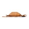 MCM Cognac Visetos Monogram Leather Belt Bag with Adjustable Strap & Gold Hardware for Daily & Street Style Use