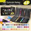 True Color Washable Acrylic Markers - Layerable, Non-Bleeding for Kindergarten Art & Primary School Students