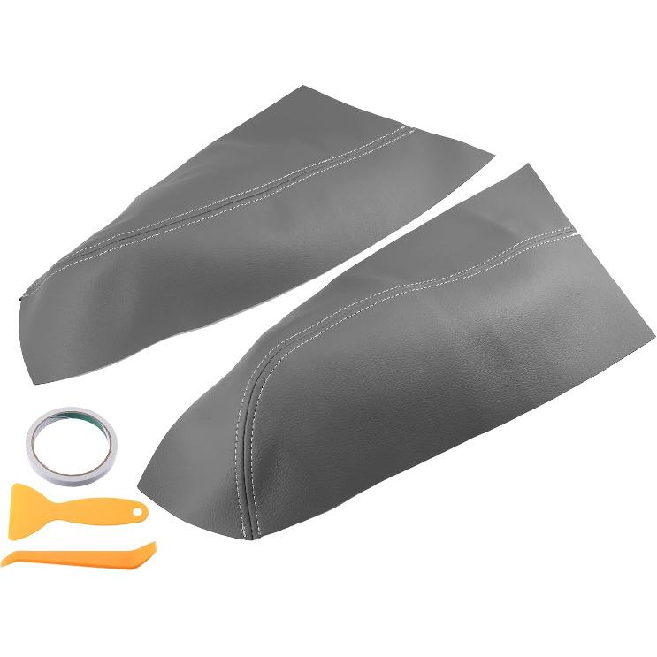 Car Rear Door Panel Armrest Cover Interior Door Trims for Honda Pilot 2009-2015 Beige 1 Pair