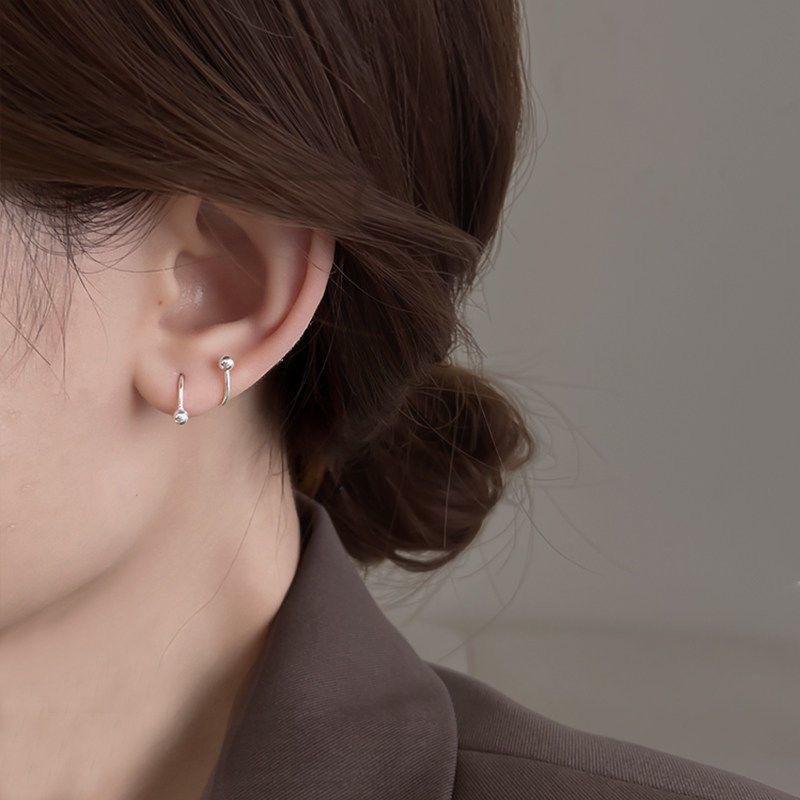 10Pcs Simple and unique spiral earrings for women, trendy ear cuffs ear studs