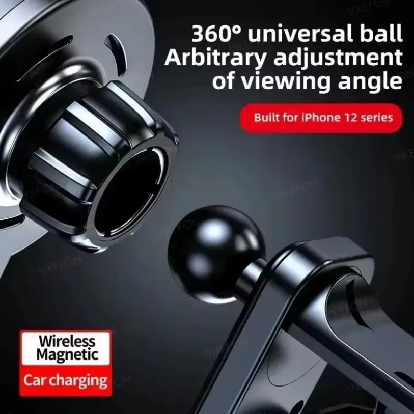 Magnetic Car Wireless Charger Car Phone Holder Car Bracket Mount for iPhone 16 15 14 13 12 Samsung S25 S24 Fast Charging Dock
