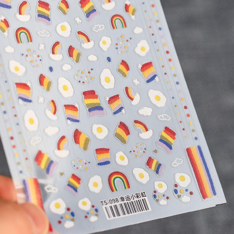 

Beginner Rainbow Elegant Self-Adhesive Nail Art Sticker TS-098 lucky little rainbow