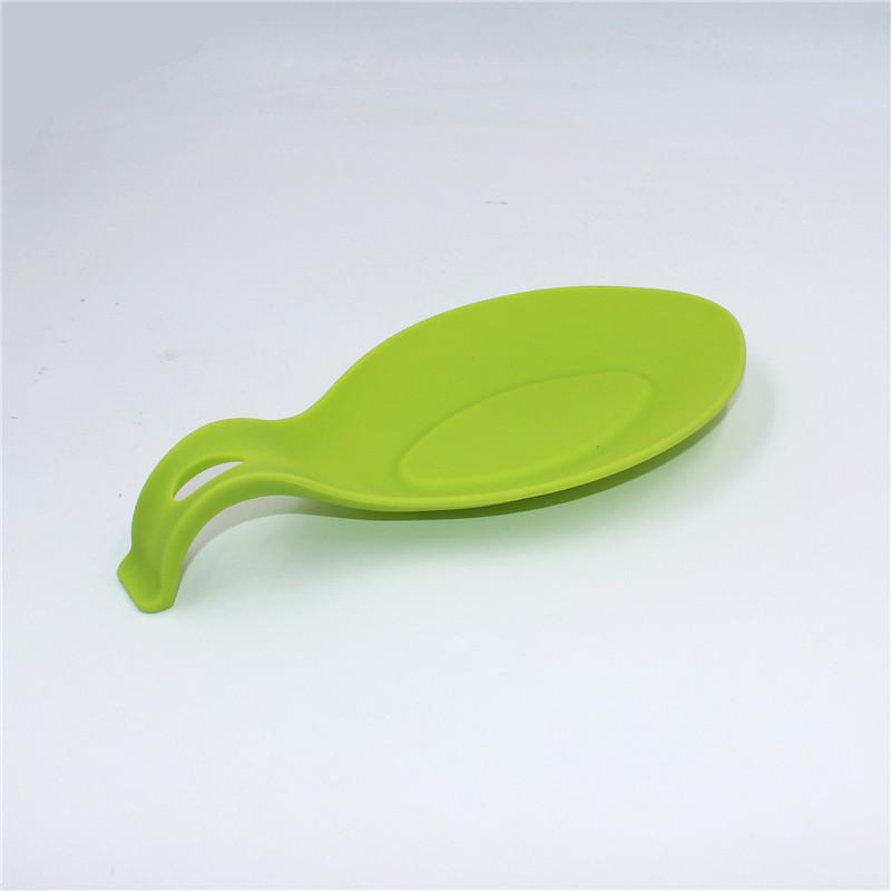 Kitchen Silicone Spoon Rest, Flexible Almond-Shaped Silicone Kitchen Utensil Rest Ladle Spoon Holder