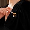 Korean Style Suit Collar Pin Badge Rhinestone Brooch Fashion Rhinestone Butterfly Brooch  Daily