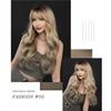 Women's Simulation Wig 67cm Hair Golden Wig Long Curly Wig Full Headgear Rose Hair Net Headdress Beauty Decoration Wig