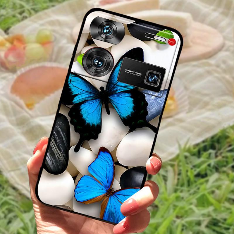 Shockproof Funda For ZTE Nubia Z60 Ultra Case Silicon Black Soft Bumper for Nubia Z60 Ultra Phone Cases Z60Ultra Cartoon Shell