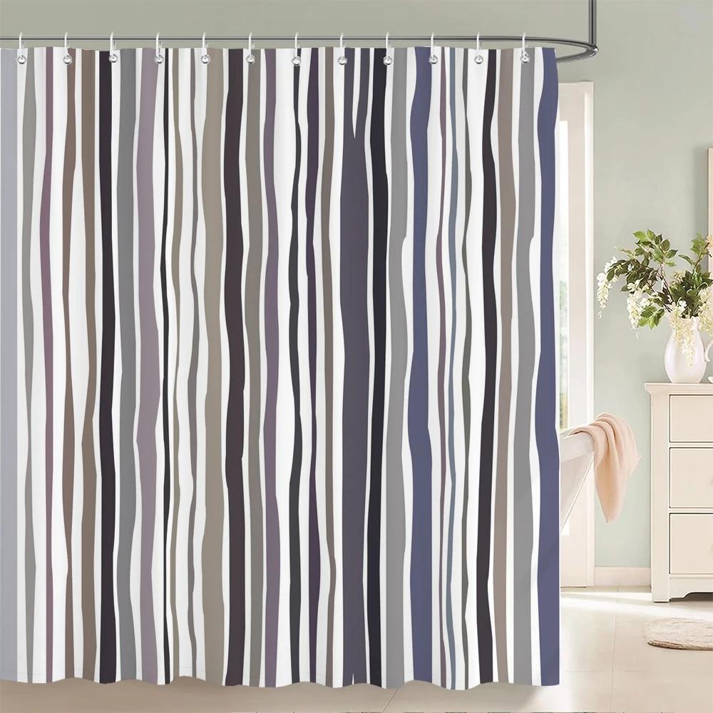 Modern Simple Shower Curtain Nordic Abstract Geometry Shower Curtains Home Bathroom Decor Fabric Bath Curtains With Hooks