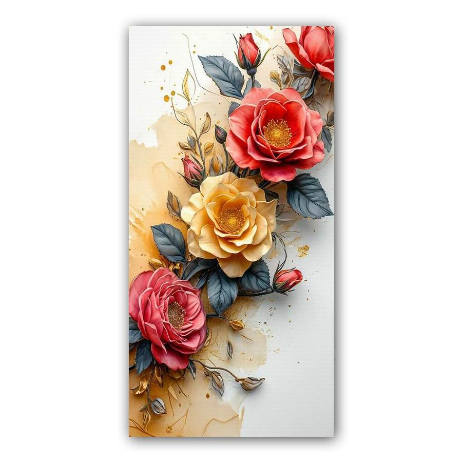 

Colorful Rose Blossoms Large Size Diamond Painting Flowers Diy Full Square Round Drill Rhinestone Embroidery Mosaic Cross Stitch Kits Wall Decor Round drill 30x60cm