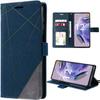 Aizsargapvalks no sintētiskās ādas priekš redmi note 12 pro plus - tumši zils