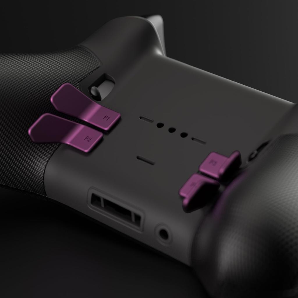 eXtremeRate Swift Paddles for Xbox Elite Replacement Back Paddles for Xbox One Elite and Elite Series 2 Controllers 1/2 Controllers, 6-in-1 [Metallic