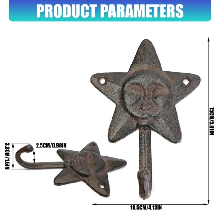 Sun Or Star Shaped Iron Wall Hook Ideal For Gifts And Decoration Hanger For Bedroom Living Room Garden