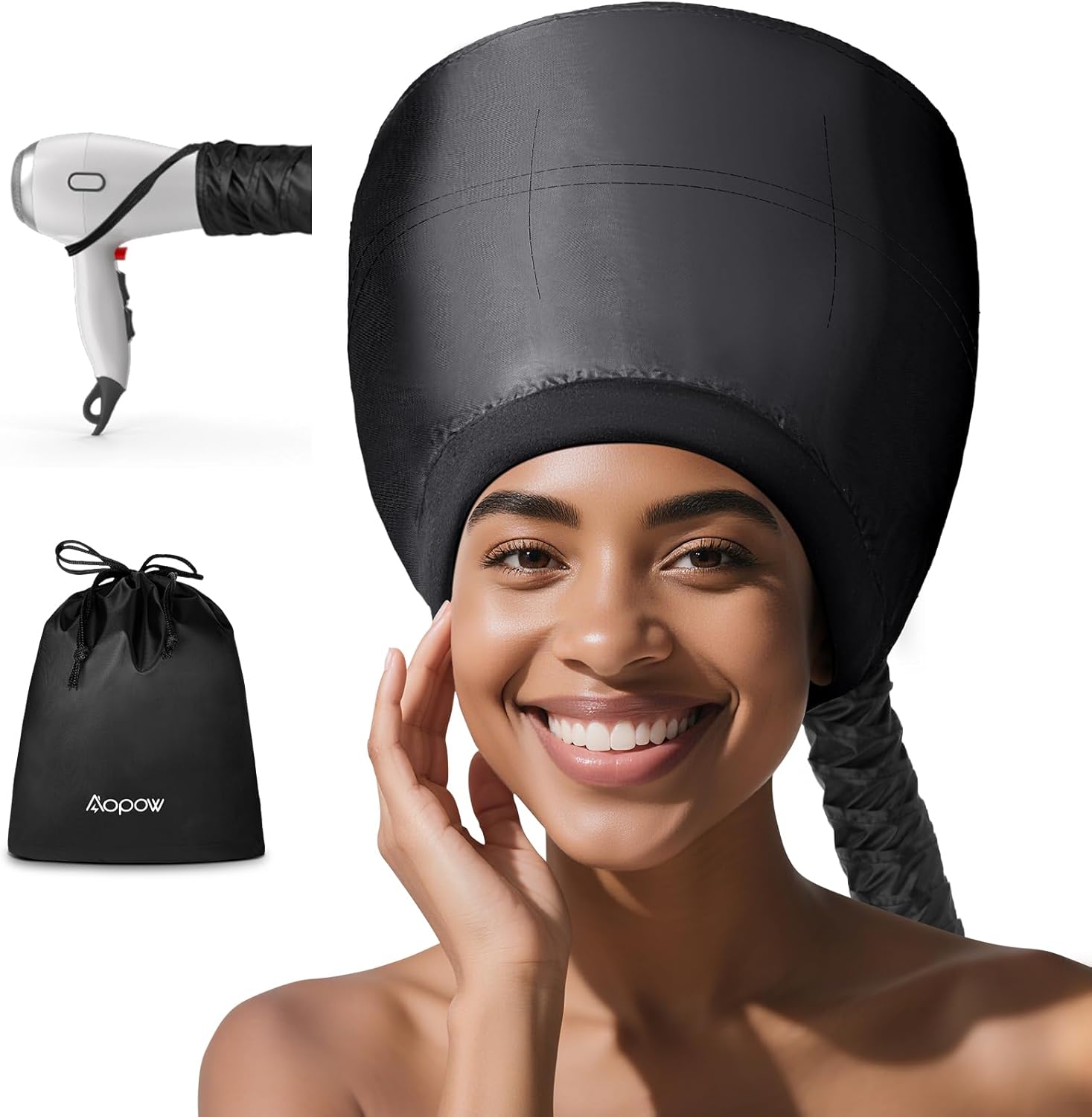 

Hair Dryer for Deep Conditioning - Headband Integrated Hair Bonnet Diffuser Cap Speeds Up Drying Time Adjustable Hair Dryer Caps United States