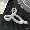 Bow Transparent Hair Clip Women's Jelly Color Shark Clip Dazzling Fashion Hair Accessories