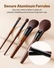 9-Piece Makeup Brush Set for Foundation Blending Eyeshadow, Professional Makeup Brush Kit with Soft Natural Wool & Vegan Synthetic Bristles, Ergonomic