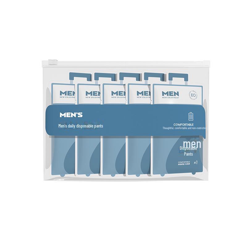 Men's Disposable Cotton Boxer Briefs: Sterile, Travel-Ready, Non-Washable