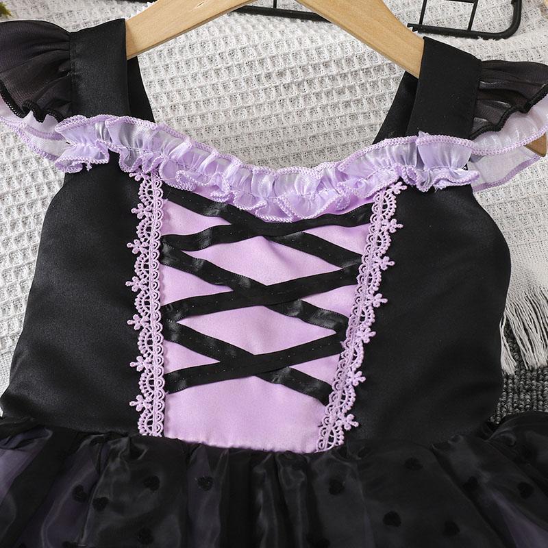 Nuovo Vestito da Ragazza Vampiro Vestito Soffice per Bambine Rete Vestito Principessa Viola Vestiti Cool Lolita Costume per Festa di Carnevale