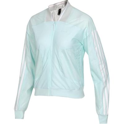 Side Stripe Zip Shoulder Sleeve Long Sleeve Jacket Women Jacket Green DZ9291