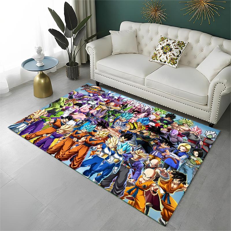 Cartoon D-Dragon Ball Anime Game Carpet Rug for Playroom Bedroom Living Room Sofa Home Decor,kid Area Rug Non-slip Floor Mat