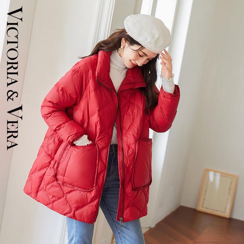 

VICTORIA&VERA Women s H-Line Loose Fit Down Jacket S