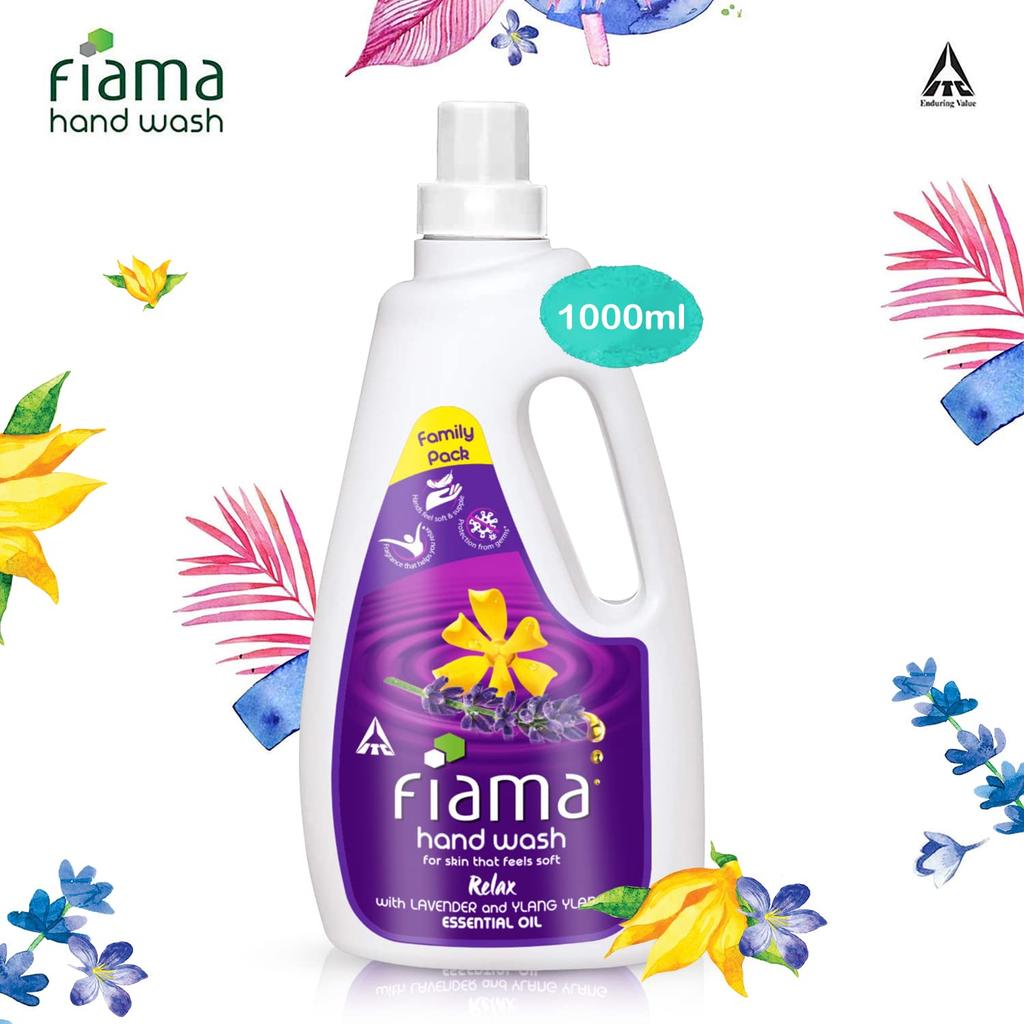 Fiama Relax Hand Wash 1000ml Refill Pack Lavender Ylang Ylang Soft Supple Hands Fragrant Handwash