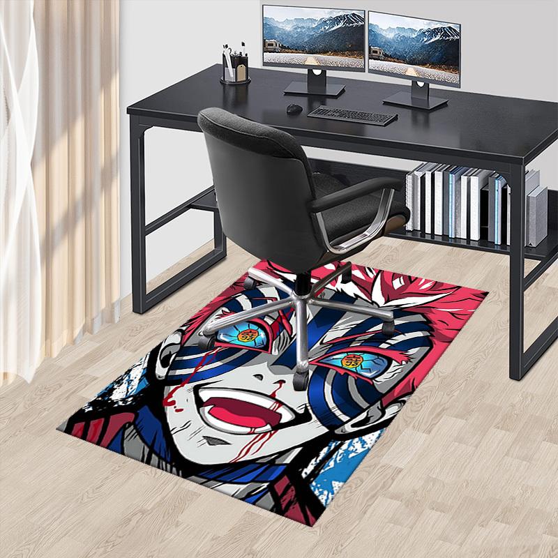 1pc Anime Cartoon Design Dragon Ball Z Goku Office Chair Mat Non-Slip Carpet for Home Decor, Suitable for All Seasons, Ideal as a Gift for Fans.U014 60cm by 90cm