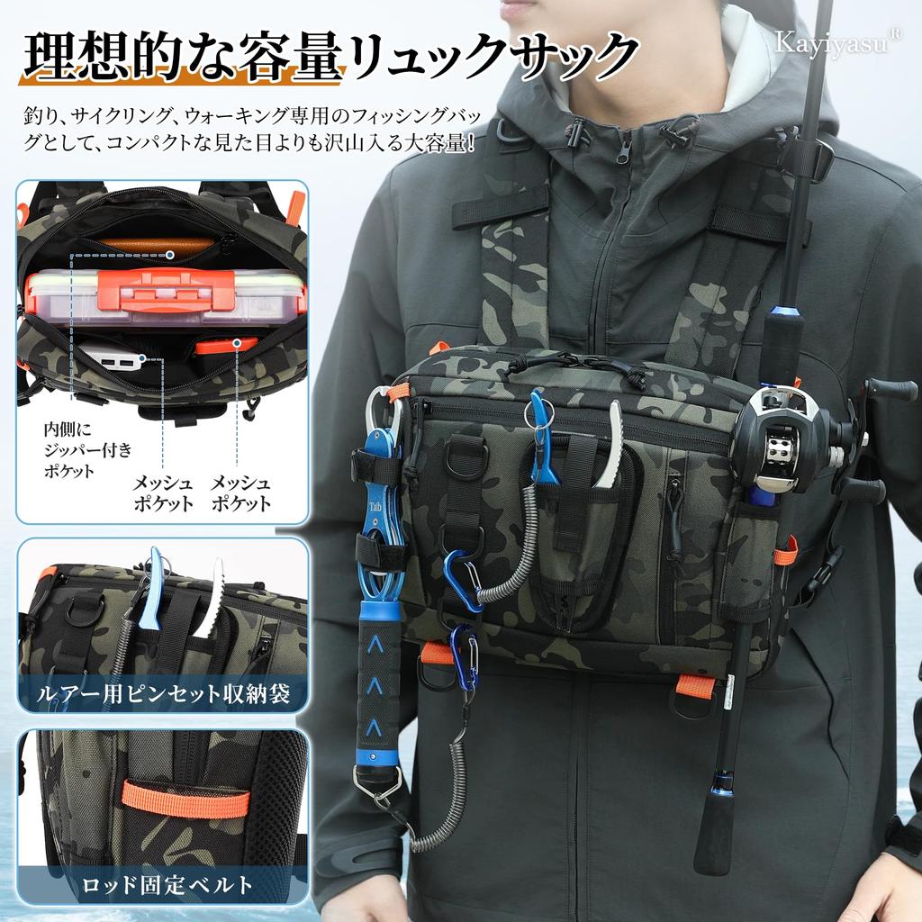 Fishing Rucksack Fishing Bag Waterproof Tackle Bag Multifunctional Large Capacity