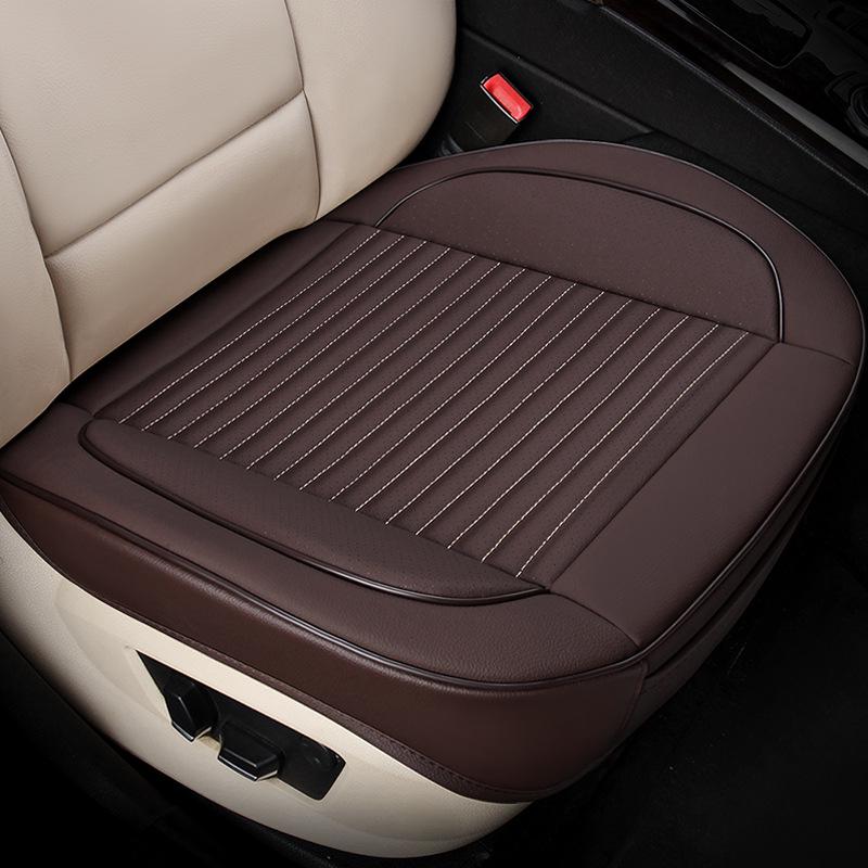 Leather Universal Car Seat Cushion, Breathable and Full Surround Design for All Seasons.