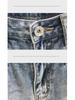 Men's Ripped Loose Fit 9-Point Korean Style Jeans