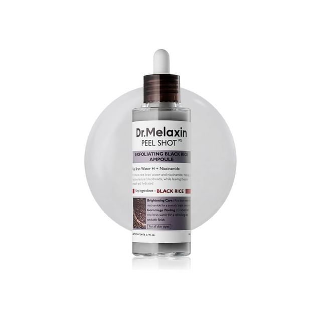 Dr.Melaxin Отшелушивающая ампула с черным рисом Peel Shot Exfoliant 80ml