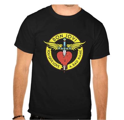 BON JOVI Rockband Rockmusik Legenden Schwarzes T-SHIRT -956-