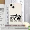 Funny Cartoon Pet Cute Dog Paw Print Phone Case for IPhone 16 15 13 11 12 14 Pro Max Mini XS MAX X XR 7 8 14 Plus SE2 Soft Cover
