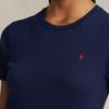 Polo Ralph Lauren Solid Color Crew Neck Pullover Short Sleeve Knit Top Women tops Blue WMPOSWENC020625-400