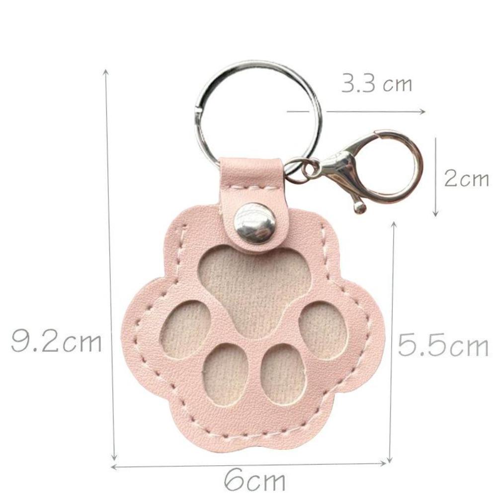 Leather keychain creative pet hair storage pendant cat and dog hair exquisite cute bag pendant