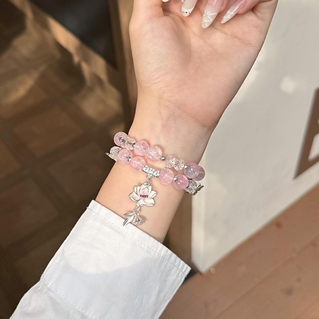 Glazed Lotus Beaded Strap for Xiaomi 10 Smart Band, Huawei GT6, and Apple iWatch 11