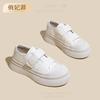 New Spring Biscuit Shoes Big Round Head Velcro Biscuits Platform Casual Shoes Women's Little White Shoes Board Shoes Women's Shoes