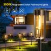 Solar Pathway Lights Outdoor 6 Pack, Upgraded Super Bright Up To 12 Hrs Long Lasting Solar Outdoor Lights, IP65 Waterproof Auto ON/Off Landscape Path