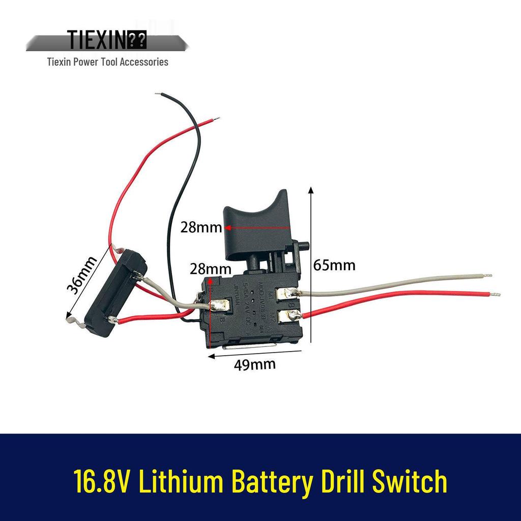Compatibil cu comutator pentru bormașină cu baterie litiu Makita 16.8V - Comutator de alimentare pentru bormașină și accesorii 04399