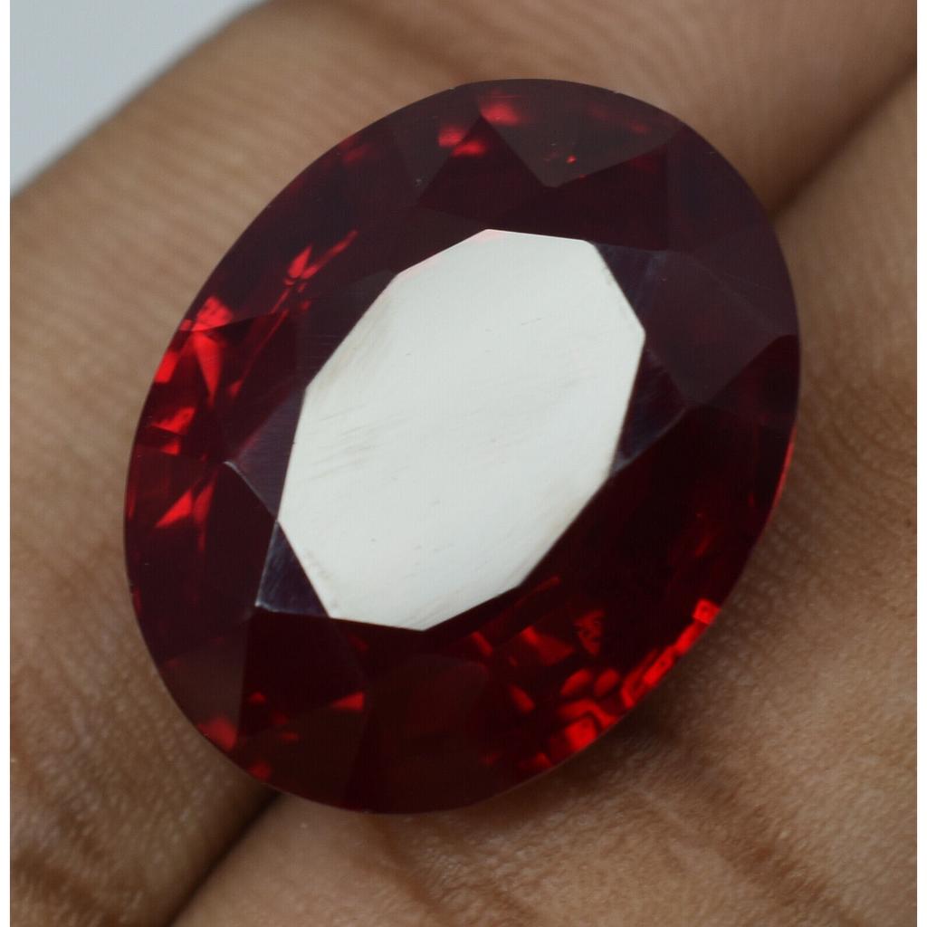 NATURAL Red Ruby Oval Shape 30.20 Ct CERTIFIED Ring Size Loose Gemstone YS-326