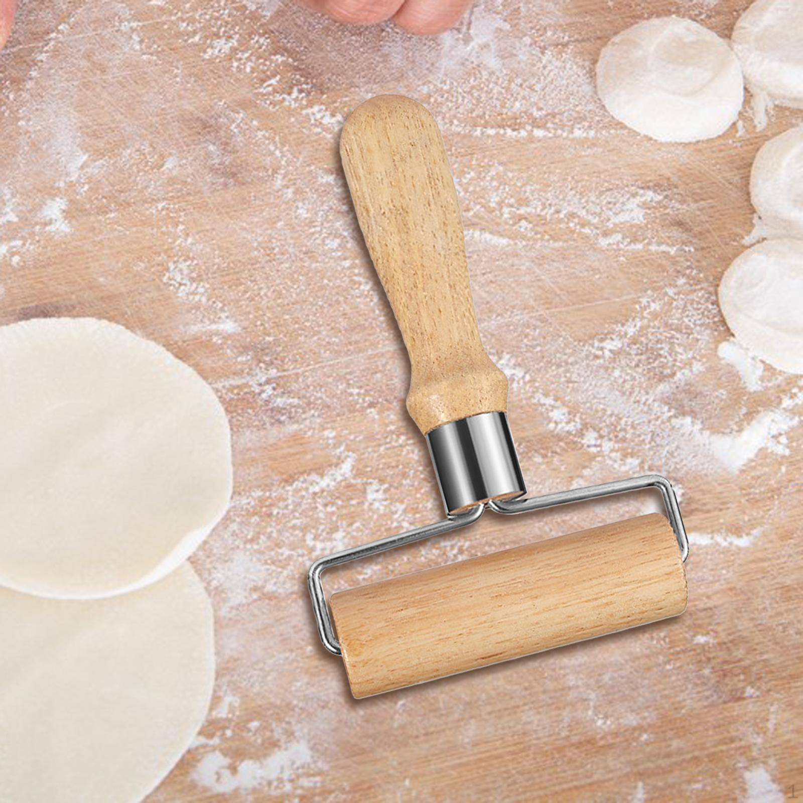 

Маленька скалка Кухонний інструмент Т-подібна дерев яна ручна валика для тіста. Міцна піца для дому Medium