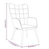 VidaXL Recliner Chair with Stool Black Fabric 327958