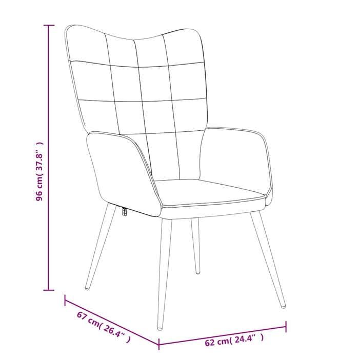 VidaXL Recliner Chair with Stool Black Fabric 327958