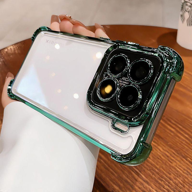 Shockproof Glitter Plating Silicone Soft Case For Xiaomi Mi 15 Ultra 14 14T 13 13T 12 12X 12S Pro 12T 5G Clear Luxury Thin Cover