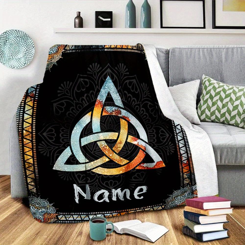 Celtic Knot Mandala Home Custom Blankets Comfortable Soft Lightweight Allseason Multipurpose Blanket For Picnics Sofas Offices Beds Living Rooms
